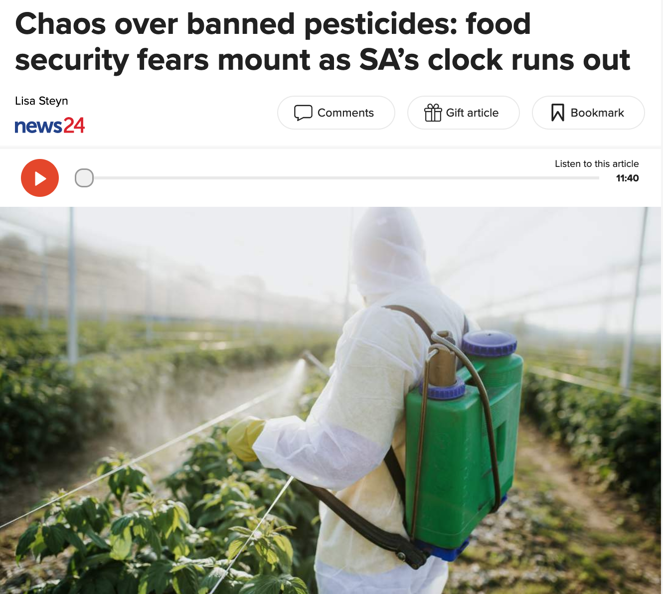 News24 Chaos over Banned Pesticides